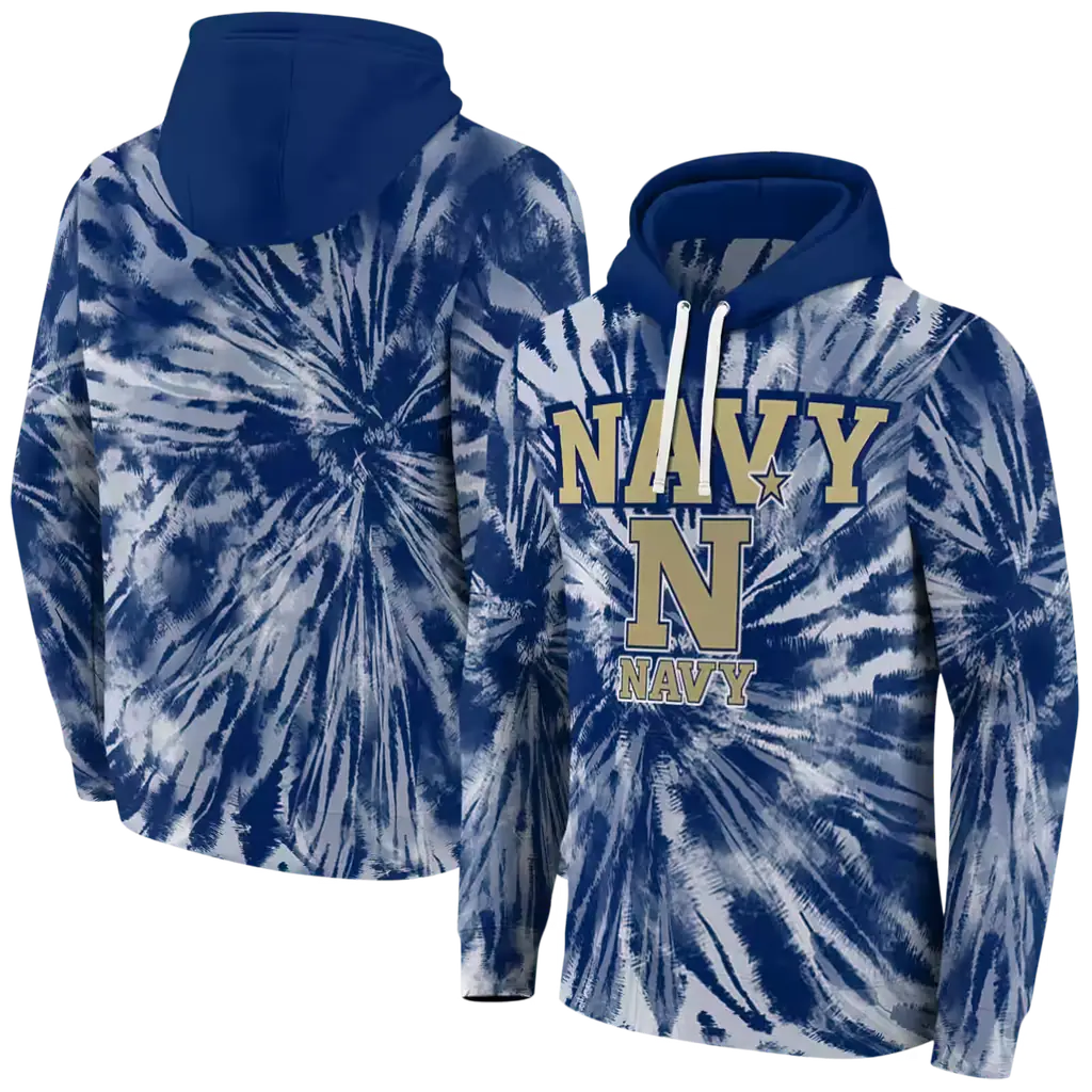 navy midshipmen tie dye pattern blue hoodie fashion forward navy midshipmen tie dye pattern blue hoodie fashion forward