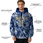navy midshipmen tie dye pattern blue hoodie best selling
