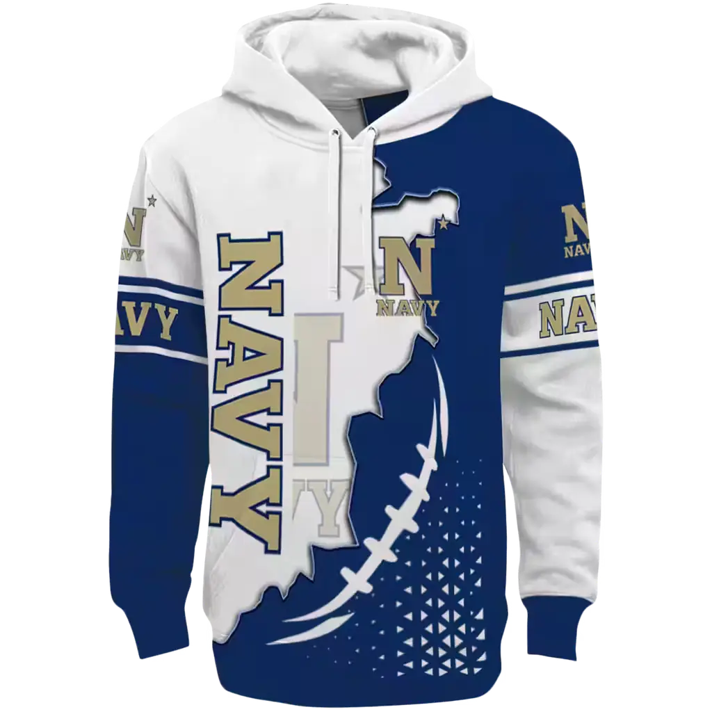 navy midshipmen triangular pattern blue white hoodie best selling navy midshipmen triangular pattern blue white hoodie best selling