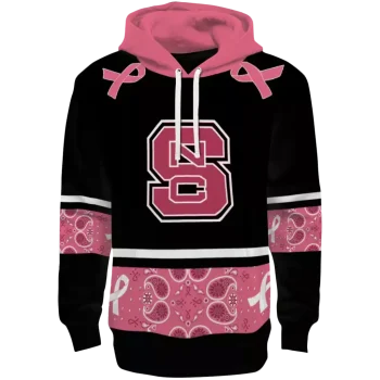 nc state wolfpack awareness ribbon black pink hoodie best selling