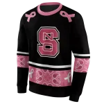 nc state wolfpack awareness ribbon black pink hoodie best selling