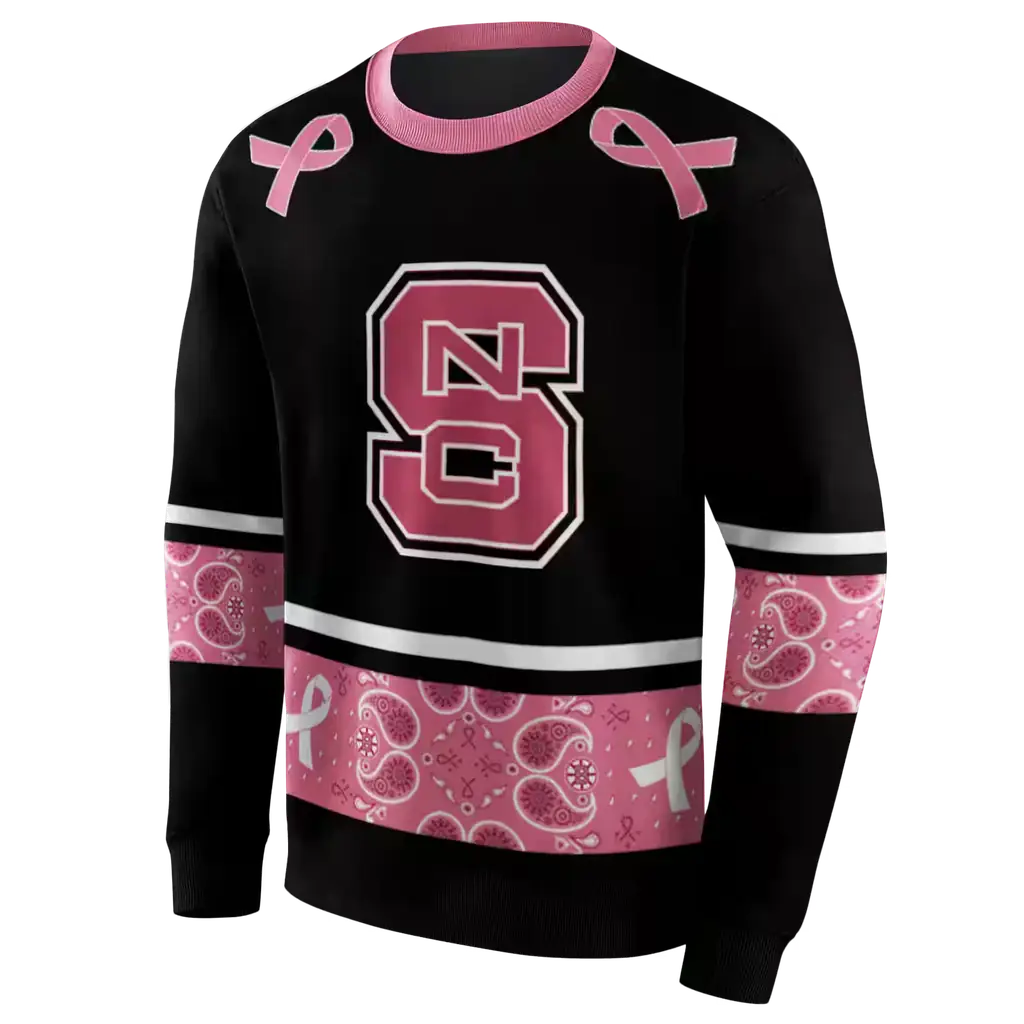nc state wolfpack awareness ribbon black pink hoodie new arrival nc state wolfpack awareness ribbon black pink hoodie new arrival