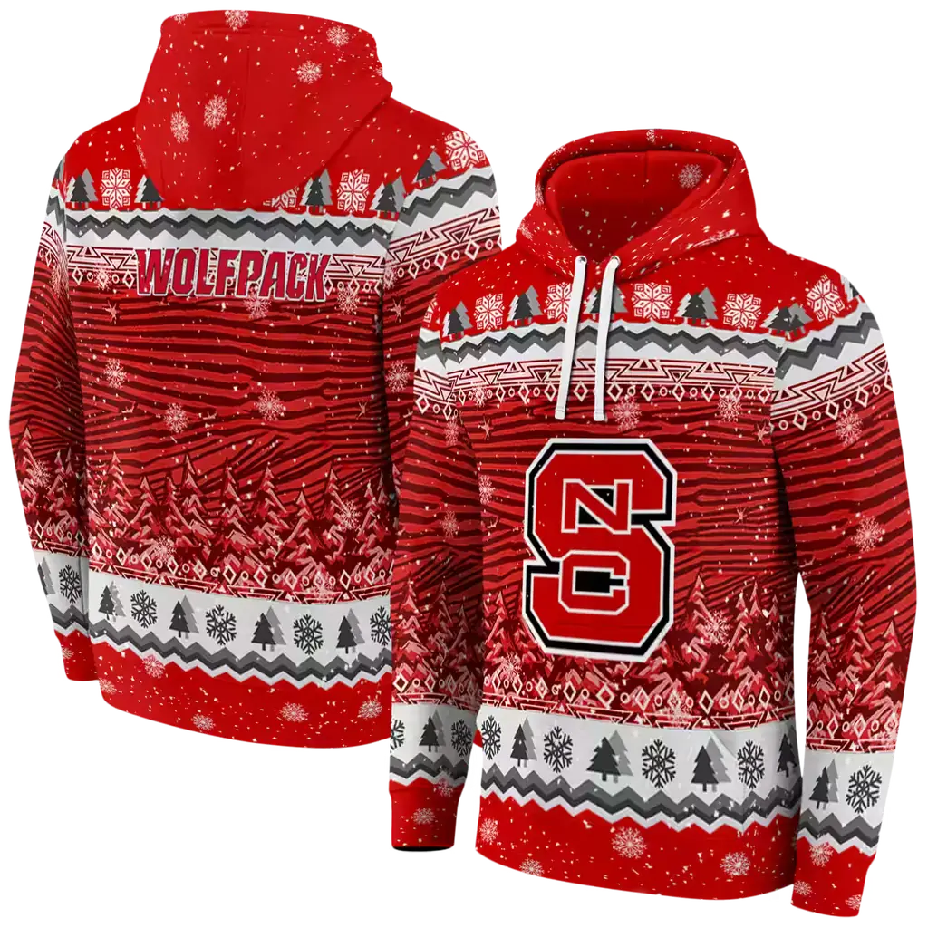 nc state wolfpack christmas trees red hoodie fashion forward nc state wolfpack christmas trees red hoodie fashion forward