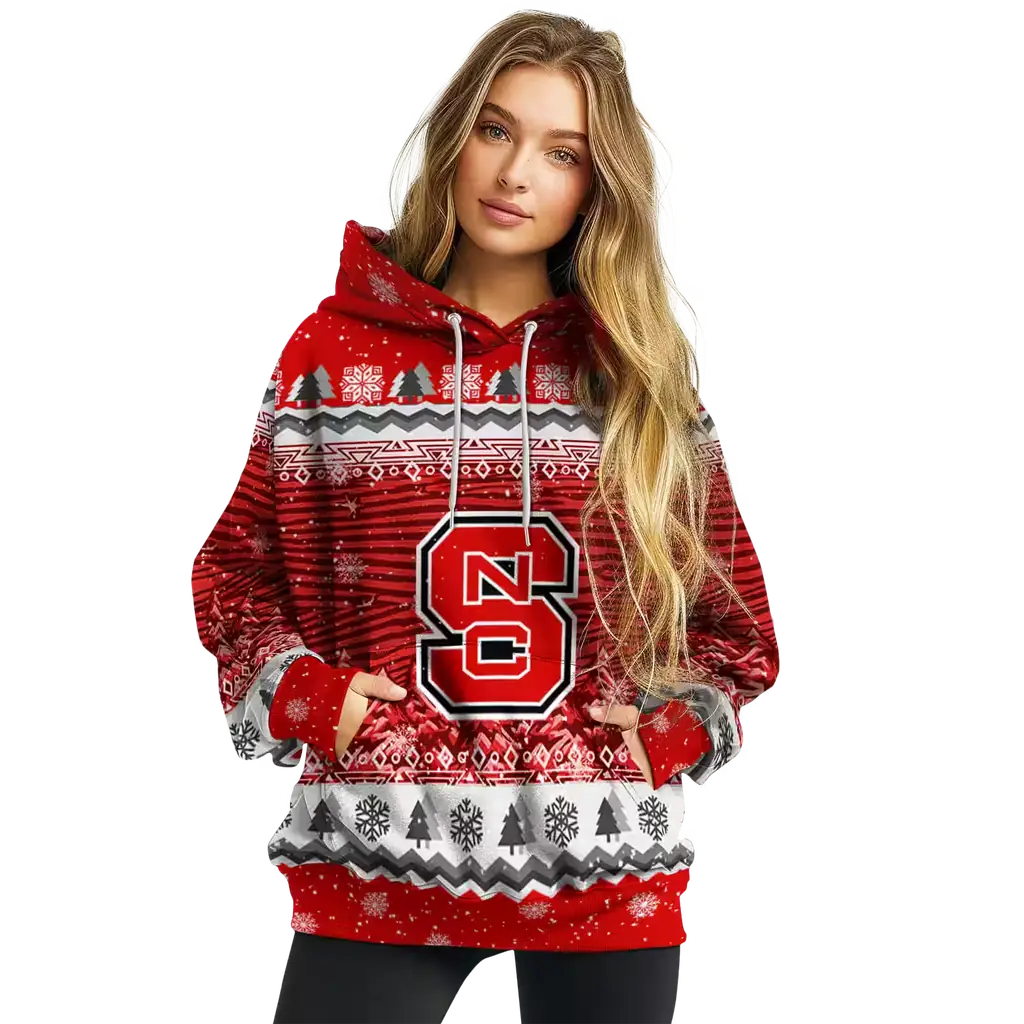 nc state wolfpack christmas trees red hoodie high quality nc state wolfpack christmas trees red hoodie high quality