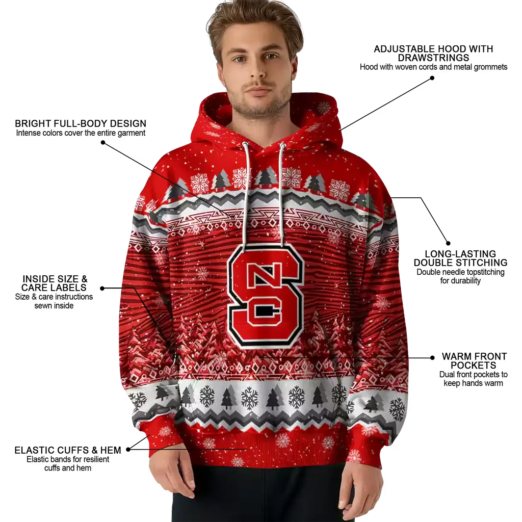 nc state wolfpack christmas trees red hoodie latest model nc state wolfpack christmas trees red hoodie latest model