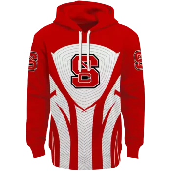 nc state wolfpack concentric lines red black hoodie best selling