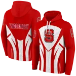 nc state wolfpack concentric lines red black hoodie best selling