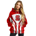 nc state wolfpack concentric lines red black hoodie best selling