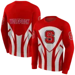 nc state wolfpack concentric lines red black hoodie best selling