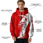 nc state wolfpack dynamic slash red white hoodie best selling