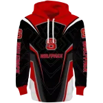 nc state wolfpack futuristic pattern red black hoodie best selling