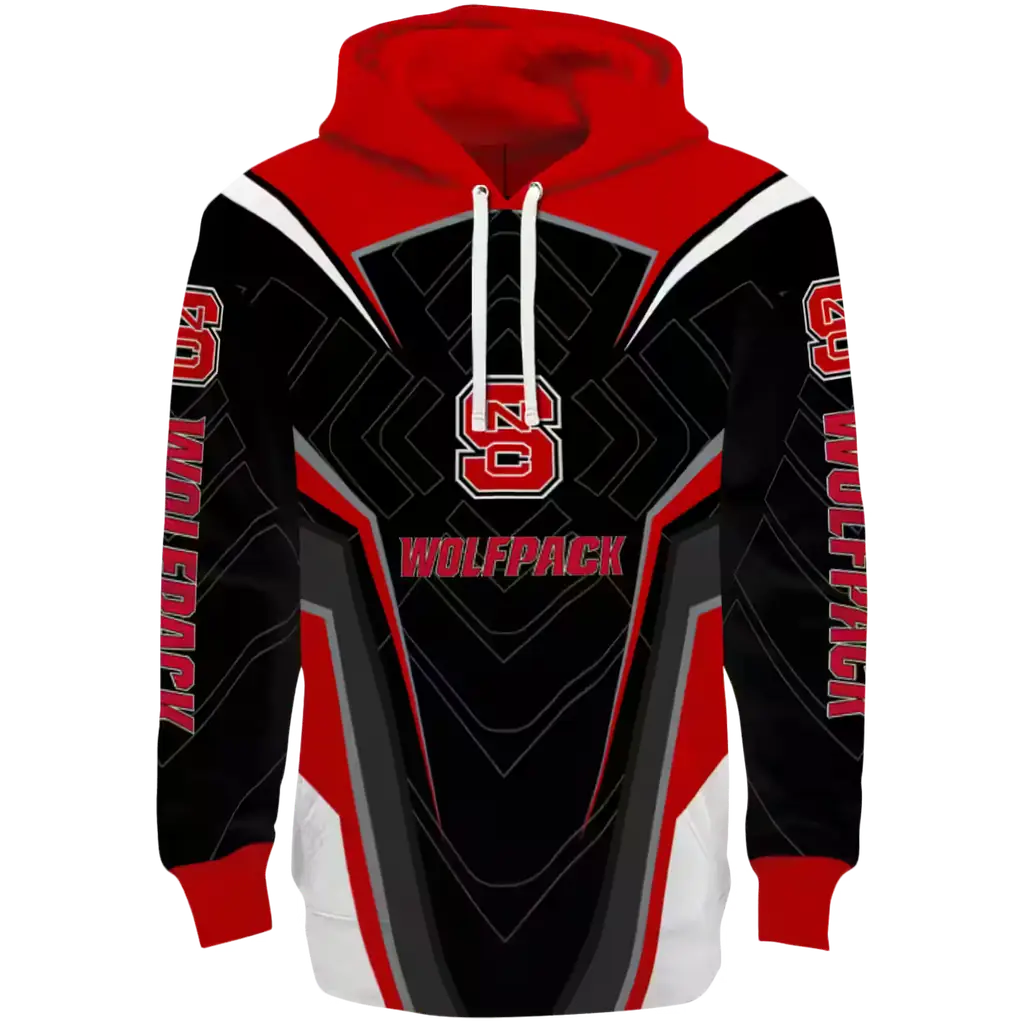 nc state wolfpack futuristic pattern red black hoodie best selling nc state wolfpack futuristic pattern red black hoodie best selling