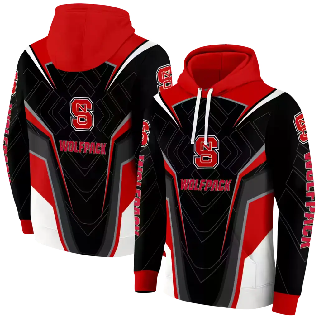 nc state wolfpack futuristic pattern red black hoodie fashion forward nc state wolfpack futuristic pattern red black hoodie fashion forward