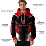 nc state wolfpack futuristic pattern red black hoodie best selling
