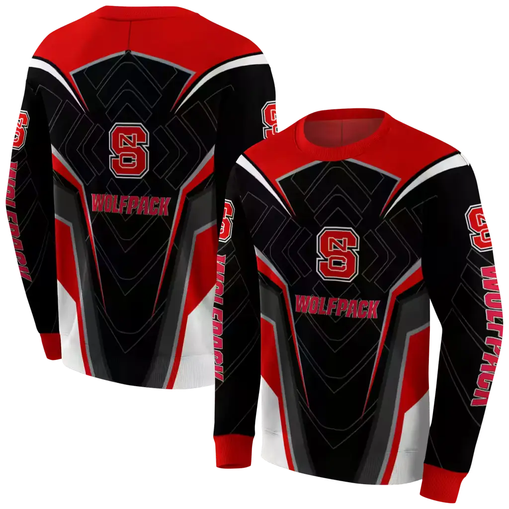 nc state wolfpack futuristic pattern red black hoodie premium grade nc state wolfpack futuristic pattern red black hoodie premium grade