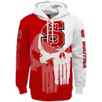 nc state wolfpack graphic punisher red white hoodie best selling