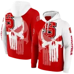nc state wolfpack graphic punisher red white hoodie best selling
