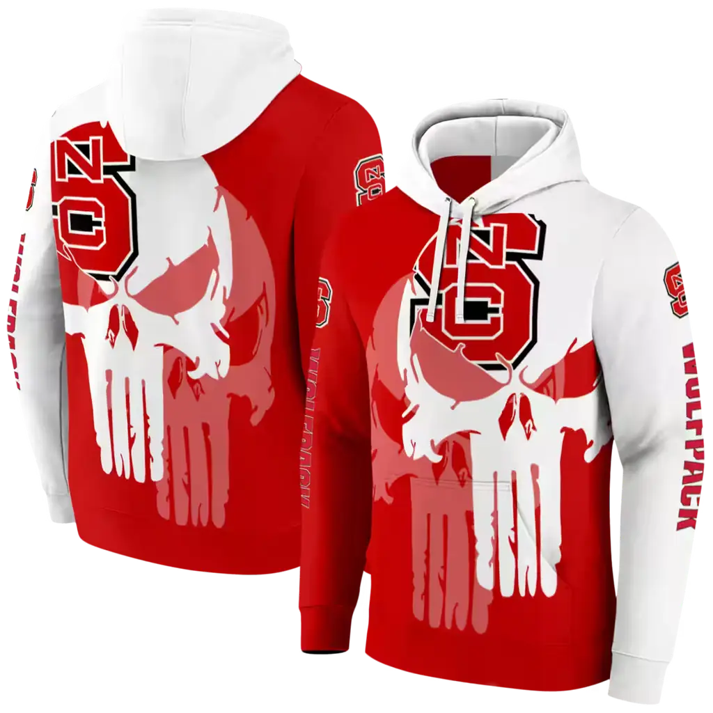 nc state wolfpack graphic punisher red white hoodie fashion forward nc state wolfpack graphic punisher red white hoodie fashion forward