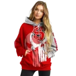 nc state wolfpack graphic punisher red white hoodie best selling