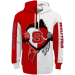 nc state wolfpack heartbeat graphic red hoodie best selling