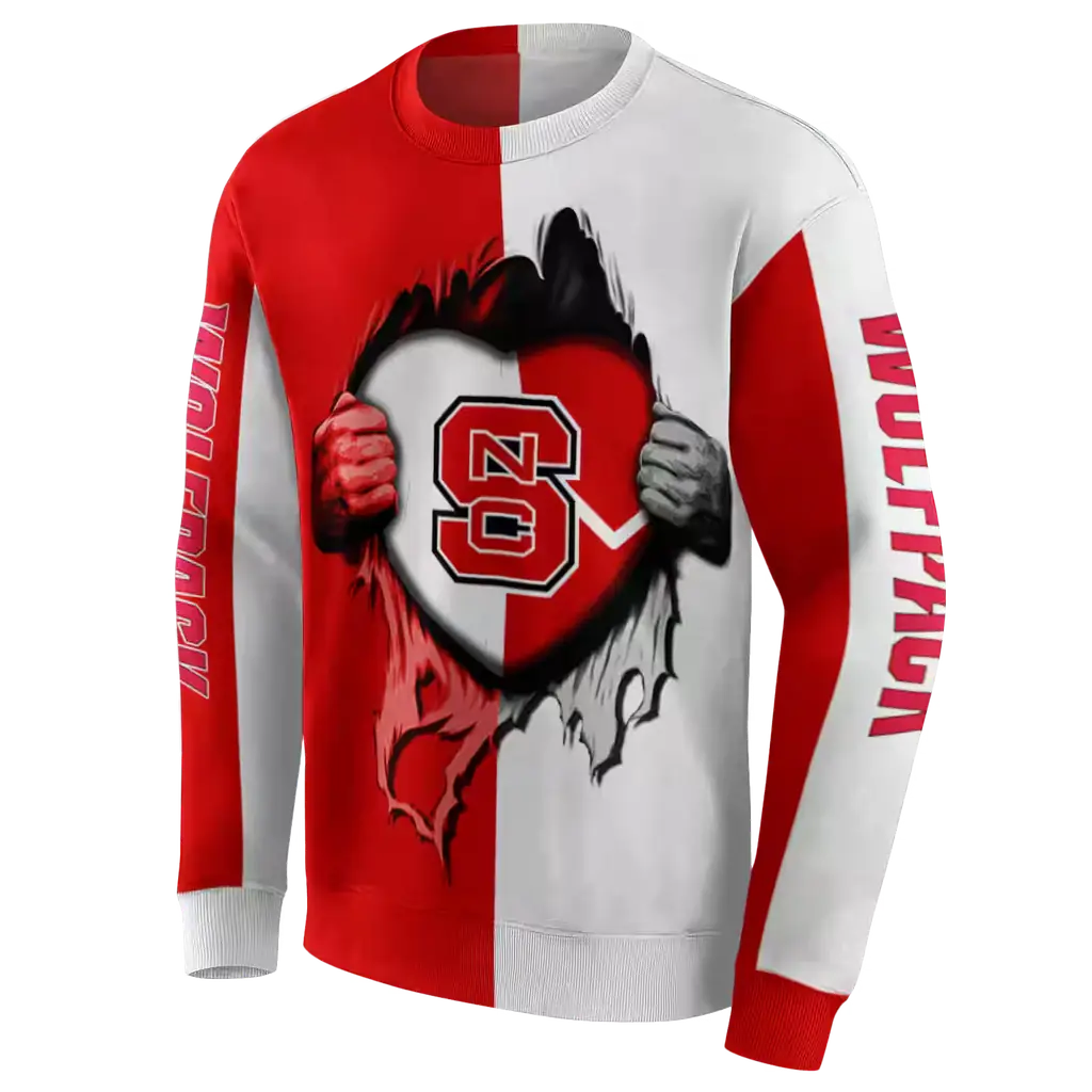 nc state wolfpack heartbeat graphic red hoodie new arrival nc state wolfpack heartbeat graphic red hoodie new arrival