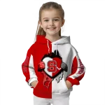 nc state wolfpack heartbeat graphic red hoodie best selling