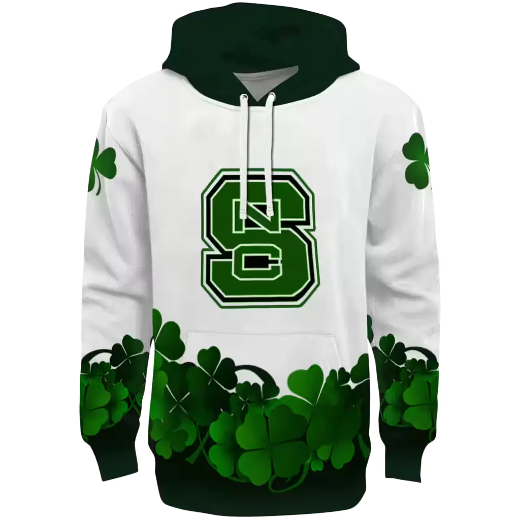 nc state wolfpack lucky motif white green hoodie best selling nc state wolfpack lucky motif white green hoodie best selling