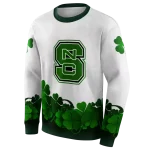 nc state wolfpack lucky motif white green hoodie best selling