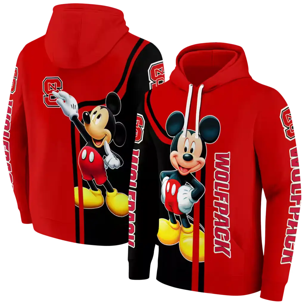 nc state wolfpack mickey mouse red black hoodie fashion forward nc state wolfpack mickey mouse red black hoodie fashion forward