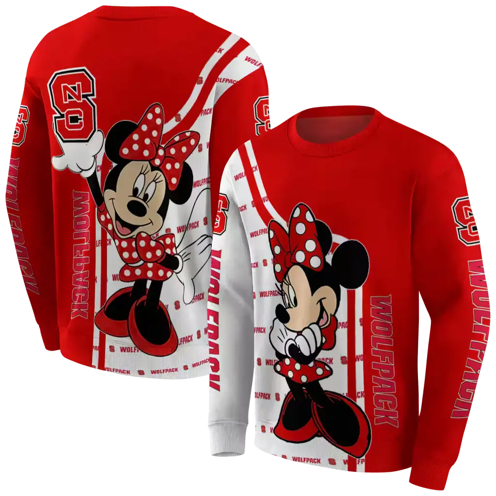 nc state wolfpack minnie mouse red hoodie premium grade nc state wolfpack minnie mouse red hoodie premium grade