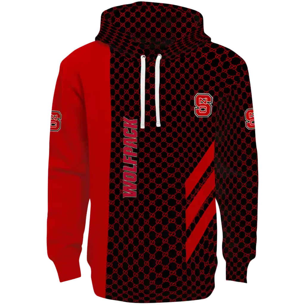 nc state wolfpack monogram pattern red hoodie best selling nc state wolfpack monogram pattern red hoodie best selling