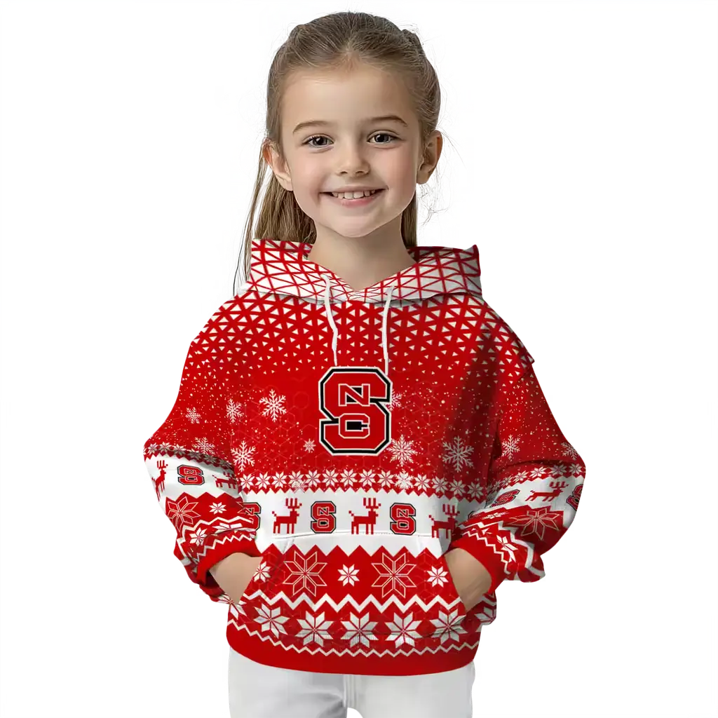 nc state wolfpack reindeer motif red hoodie top rated nc state wolfpack reindeer motif red hoodie top rated