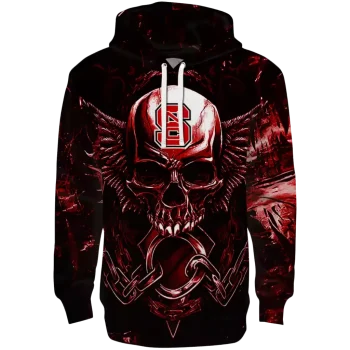 nc state wolfpack skull artwork red black hoodie best selling