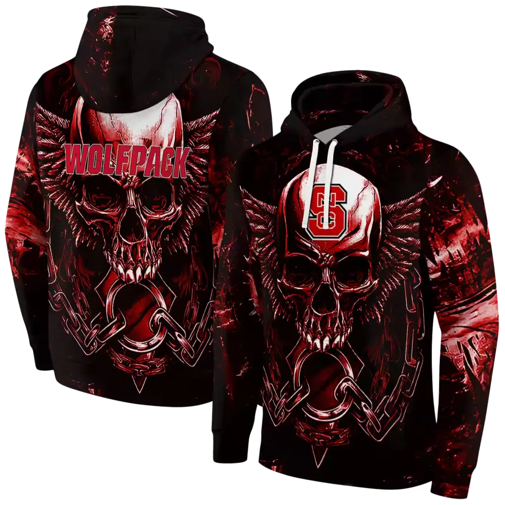 nc state wolfpack skull artwork red black hoodie fashion forward nc state wolfpack skull artwork red black hoodie fashion forward