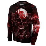 nc state wolfpack skull artwork red black hoodie best selling