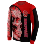 nc state wolfpack skull motif red black hoodie best selling