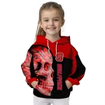 nc state wolfpack skull motif red black hoodie best selling
