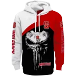 nc state wolfpack skull punisher white black hoodie best selling