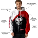 nc state wolfpack skull punisher white black hoodie best selling