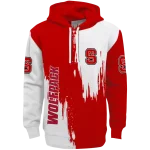 nc state wolfpack splatter effect red hoodie best selling