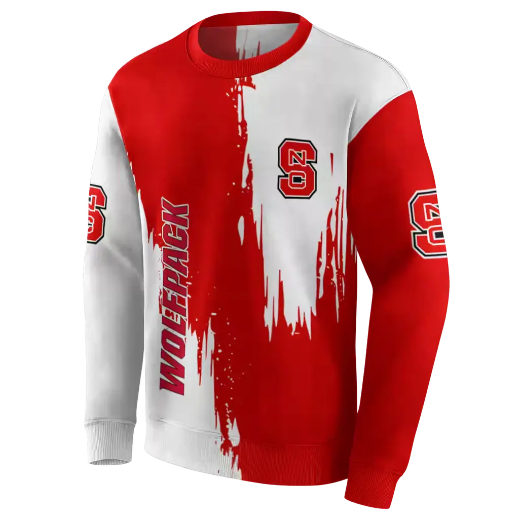 nc state wolfpack splatter effect red hoodie new arrival nc state wolfpack splatter effect red hoodie new arrival