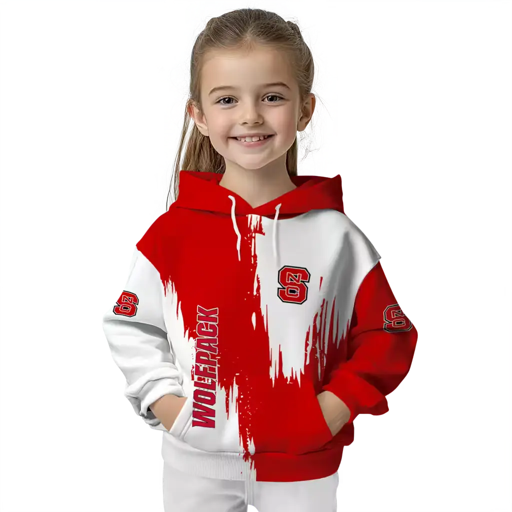 nc state wolfpack splatter effect red hoodie top rated nc state wolfpack splatter effect red hoodie top rated