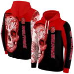 nc state wolfpack sugar skull red black hoodie best selling