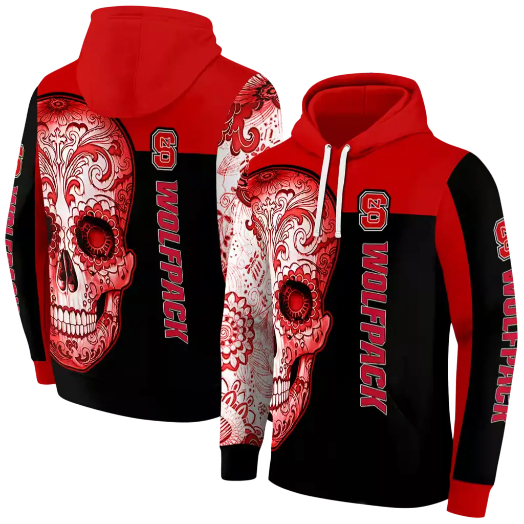 nc state wolfpack sugar skull red black hoodie fashion forward nc state wolfpack sugar skull red black hoodie fashion forward