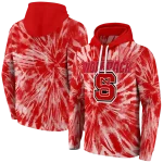 nc state wolfpack tie dye pattern red hoodie best selling