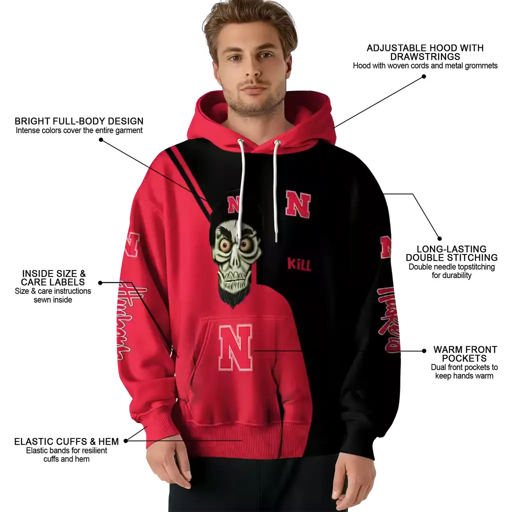 nebraska cornhuskers achmed skull red hoodie latest model nebraska cornhuskers achmed skull red hoodie latest model
