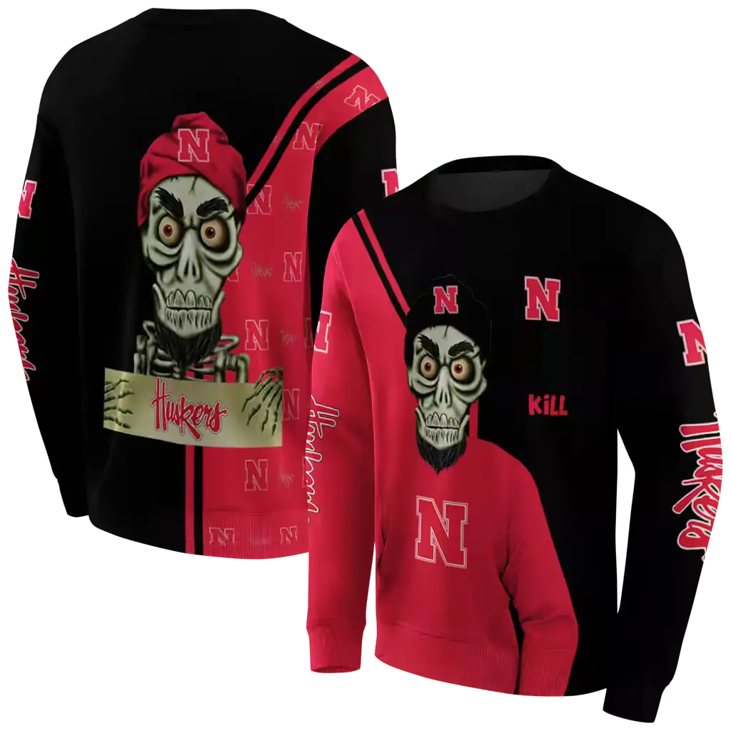 nebraska cornhuskers achmed skull red hoodie premium grade nebraska cornhuskers achmed skull red hoodie premium grade