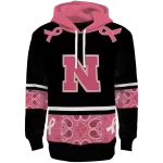 nebraska cornhuskers awareness ribbon black pink hoodie best selling