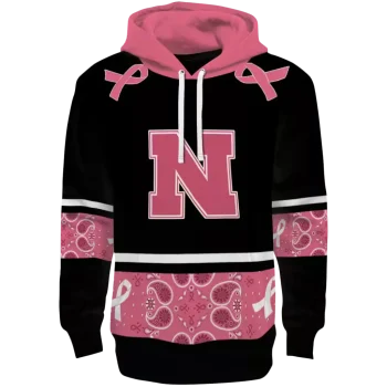 nebraska cornhuskers awareness ribbon black pink hoodie best selling