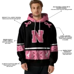 nebraska cornhuskers awareness ribbon black pink hoodie best selling
